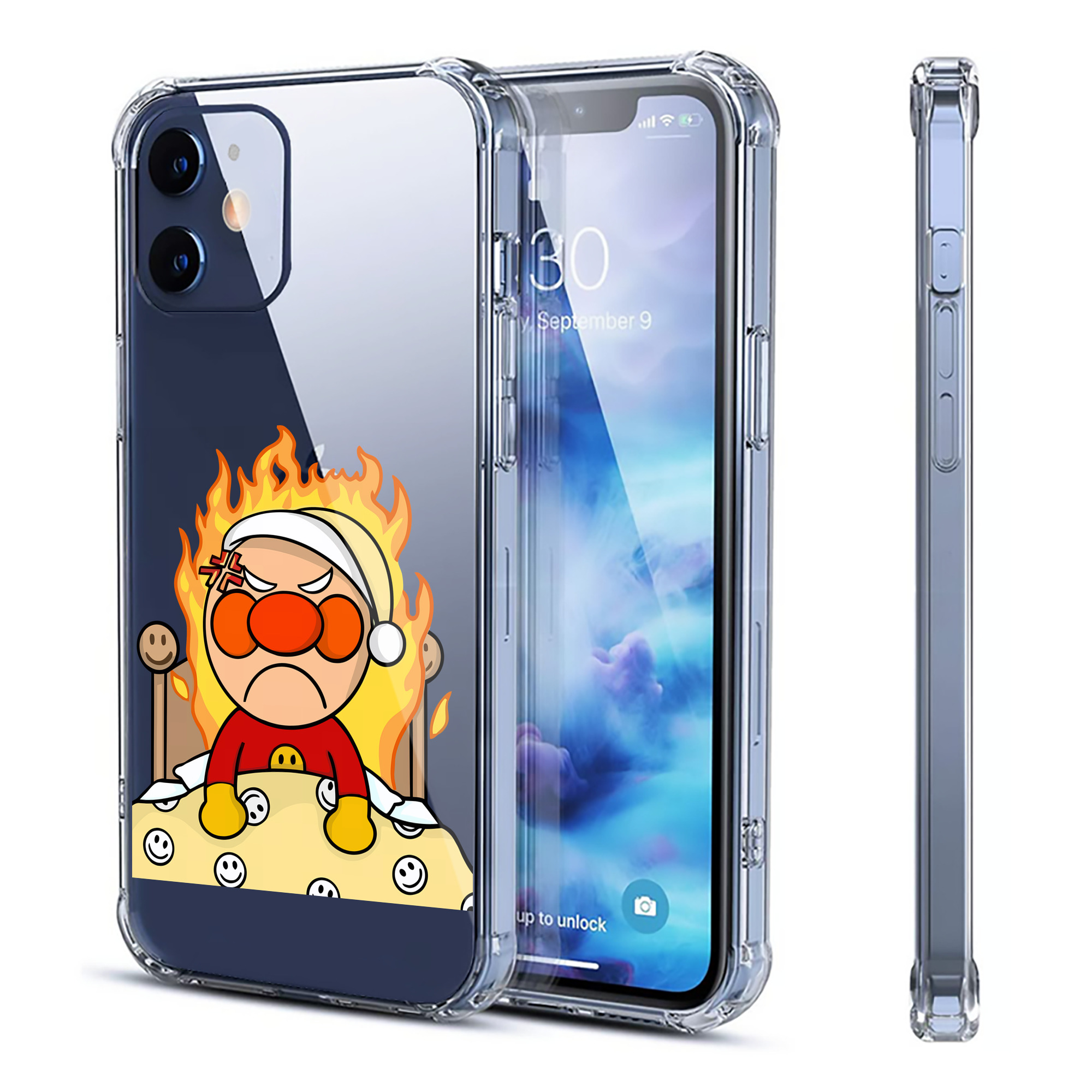 （画像用） アンパンマン Anpanman 【iPhone 12シリーズ対応】透明スマホケース（クリアソフトケース）